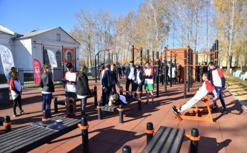 Губернатор посетил Екатериновку, где в рамках федерального проекта «Спорт - норма жизни» обустроена площадка для ГТО