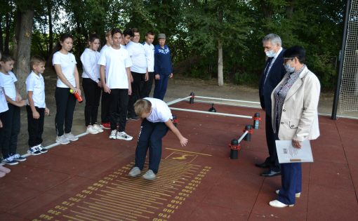 В Дергачевском районе состоялось торжественное открытие спортивной площадки ГТО
