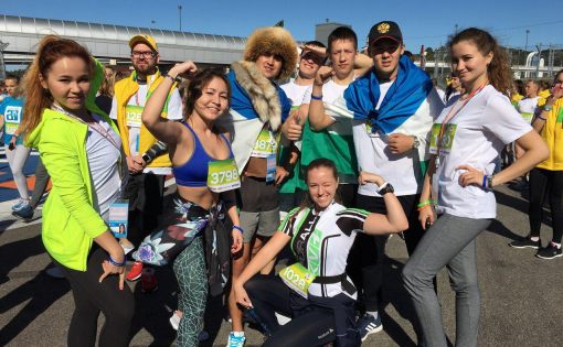 Саратовские спортсмены приняли участие в массовом забеге в рамках XIX Всемирного фестиваля молодежи и студентов
