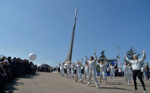 На месте приземления Гагарина прошёл митинг, посвящённый Дню космонавтики