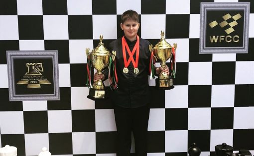 Юный саратовский шахматист стал лучшим на 3-м Кубке Фуджейры по решению шахматных композиций и блицу