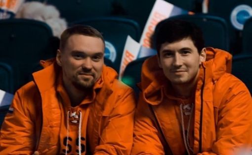 Рушан Рафиков и Артем Швец-Роговой в сборной России по хоккею